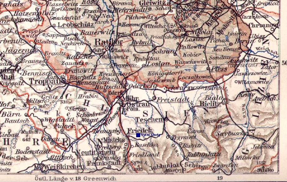 VysniLhoty on map 1907 Silesia.JPG