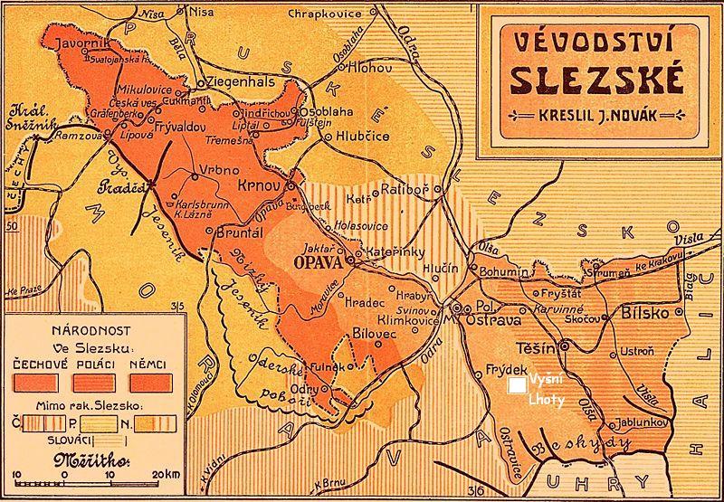 VysniLhoty on map 1912 Silesia.JPG