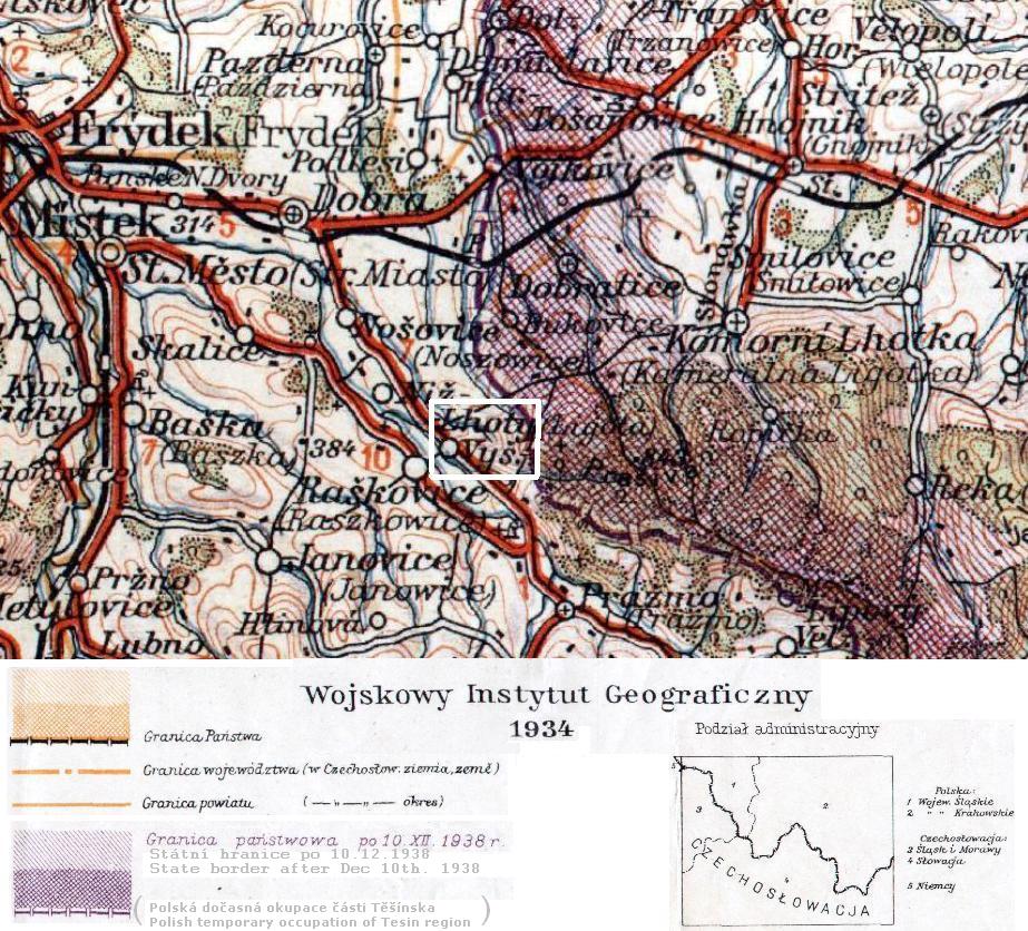 VysniLhoty on map 1938 Silesia.JPG