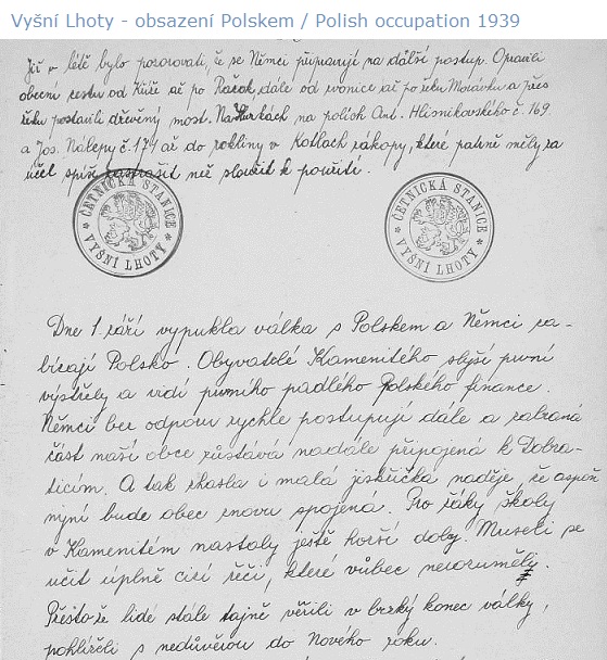 Vysni_Lhoty_obsazení Polskem 1939